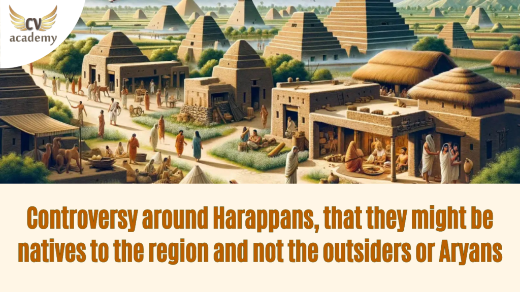 Controversy around Harappans, that they might be natives to the region and not the outsiders or Aryans